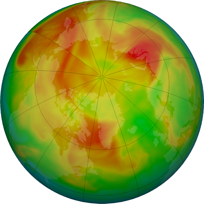Arctic ozone map for 02 April 2017